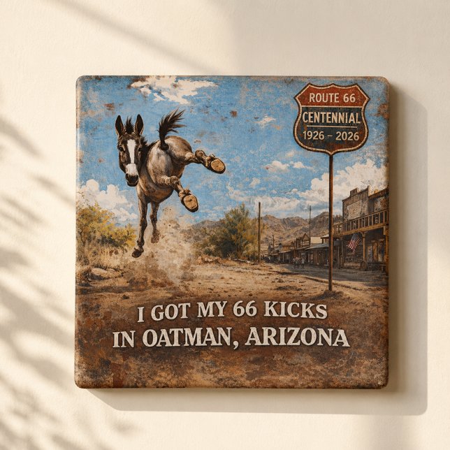 Aimant Oatman Arizona Route 66 Âne Rue Kicks (Créateur téléchargé)