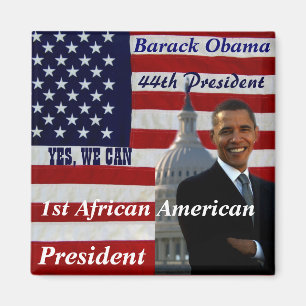 Aimant Obama, 1er président afro-américain_Magnet