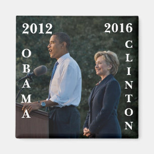 Aimant Obama 2012 et Clinton 2016