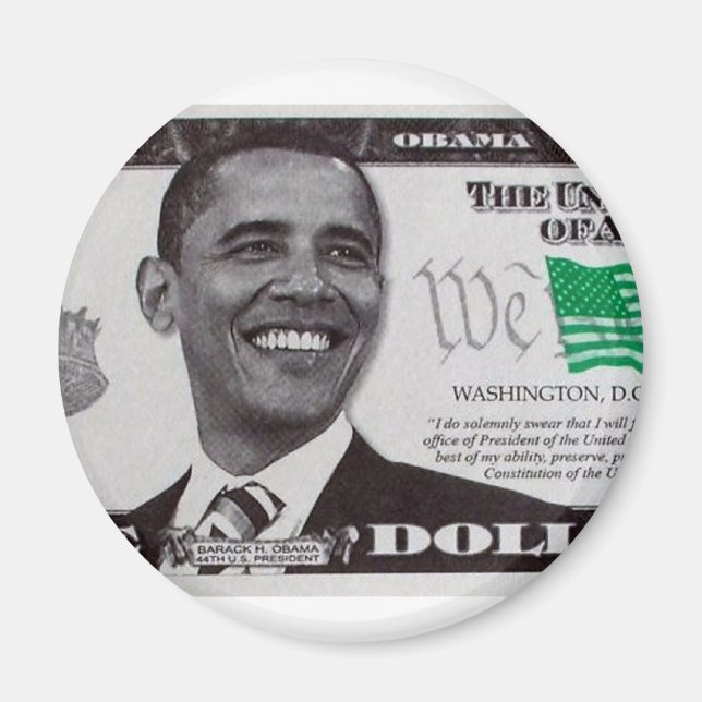 Aimant obama 9 dollars Bill (Devant)
