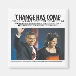 Aimant Obama : Changez a l'aimant venu