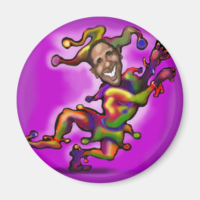 Aimant Obama Clown (Devant)