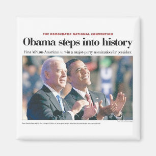 Aimant Obama entre dans l'aimant de l'histoire