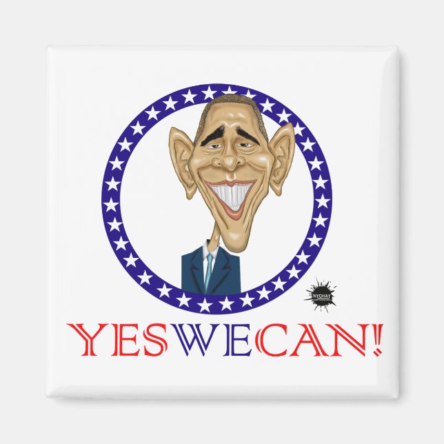 Aimant Obama Oui Nous Pouvons ! (Devant)