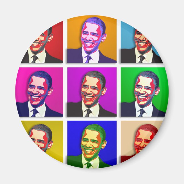 Aimant Obama Pop Art Style (Devant)