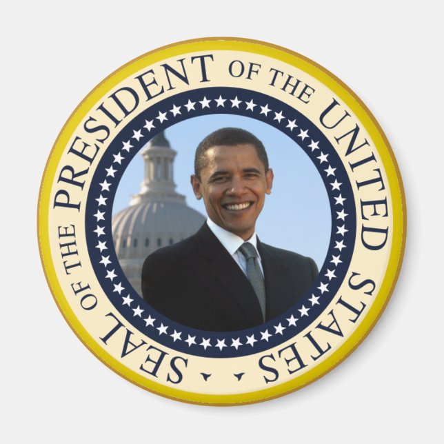 Aimant Obama Seal Blue (Devant)