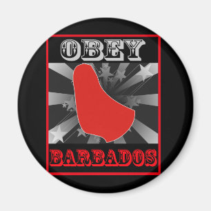 Aimant Obéissez les Barbade