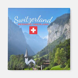 Aimant Oberland bernois, Suisse avec drapeau