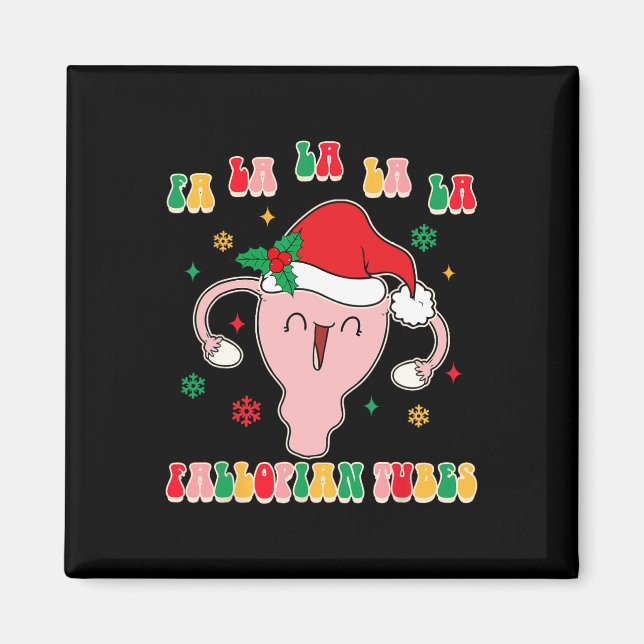 Aimant Obgyn, sage-femme Doula Christmas Fa La La Fallo (Devant)