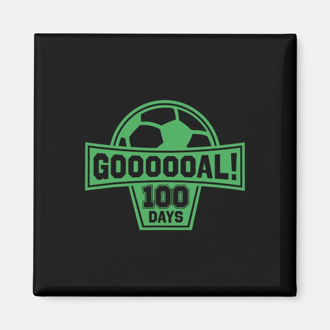 Aimant Objectif ! 100 jours de soccer à l'école 100e jour (Devant)
