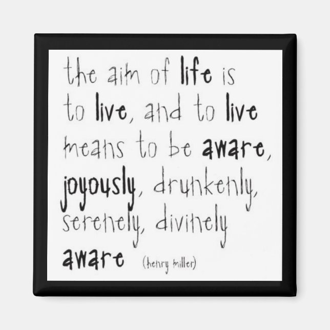 Aimant "Objectif De Vie" (Devant)