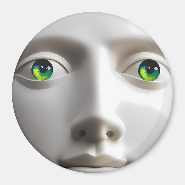 Aimant Objet d'amour au visage lunaire (Devant)