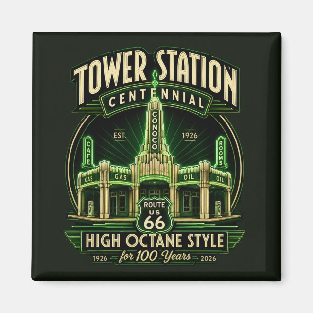 Aimant Objet de collection centenaire Texas Roadside (Devant)