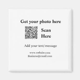 Aimant Obtenez votre photo scan QR ajouter l'adresse e-ma