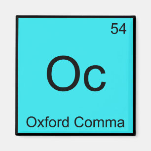 Aimant Oc - Oxford Comma Chimie Élément Symbole Grammaire
