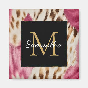 Aimant Occidentale Cowgirl rose Or blanc Cowgirl