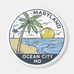Aimant Ocean City Maryland Vintage
