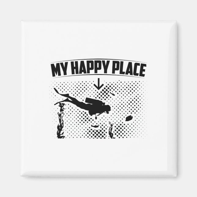 Aimant Océan de plongée | Idée cadeau instructeur plongeu (Devant)