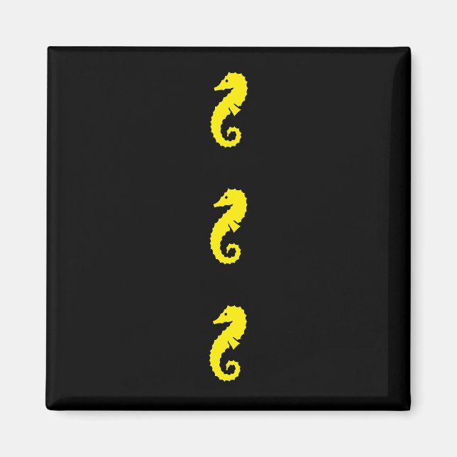 Aimant Ocean Glow_Yellow Seahorse (Devant)