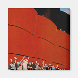 Aimant Ocean Liner Bon Voyage