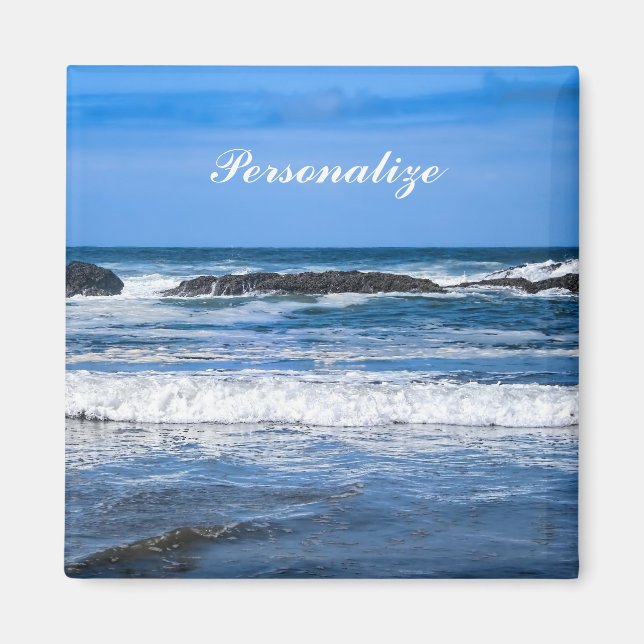 Aimant Océan Pacifique Bleu Avec Nom (Devant)