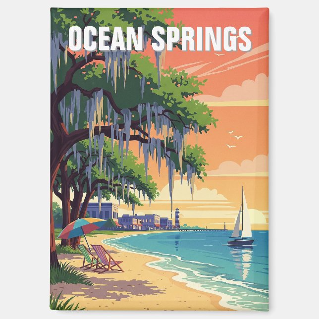 Aimant Ocean Springs Mississippi Travel (Recto)