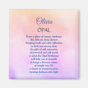 Aimant Octobre Birthstone Opal conception