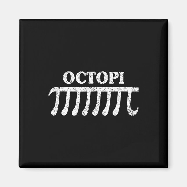 Aimant Octopi Funny Pi Don Pour Les Amateurs De Maths De  (Devant)