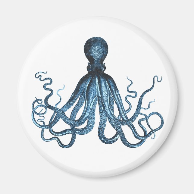 Aimant Octopus kraken nautical coastal ocean beach sea (Devant)
