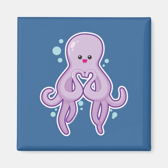 Aimant Octopus Vous Aime (Devant)