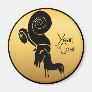 Aimant Odd Gold Chèvre bélier chinois Année Zodiac Mag