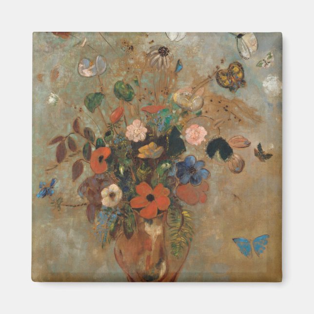Aimant Odilon Redon Encore Vie avec Fleurs (Devant)