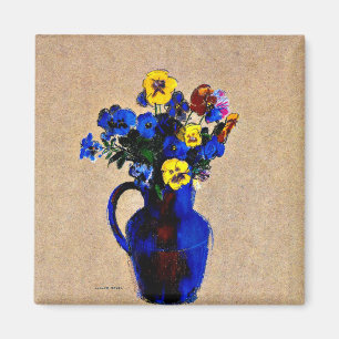Aimant Odilon Redon : Vase de Fleurs-Pansies