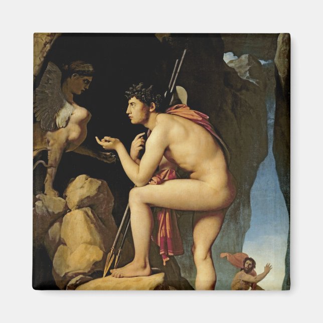 Aimant Oedipus et le Sphinx, 1808 (Devant)