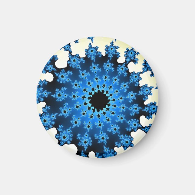 Aimant OEil blanc et bleu (Devant)