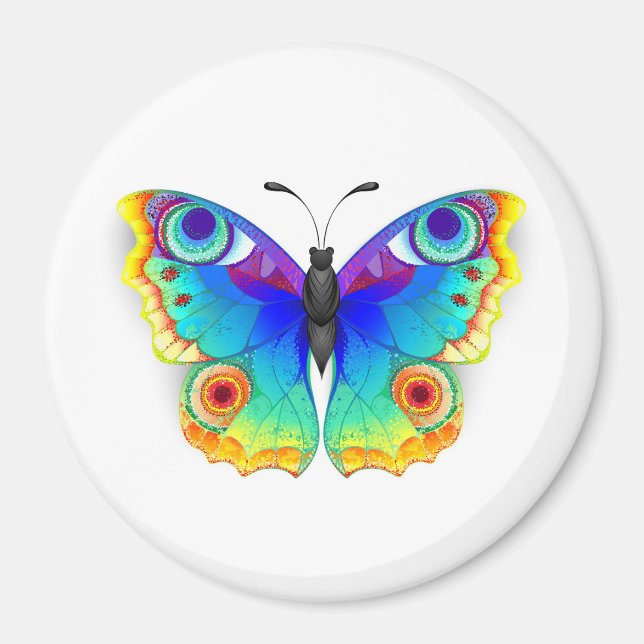 Aimant Oeil de paon arc-en-ciel (Devant)