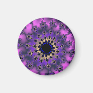 Aimant Oeil mauve métallique