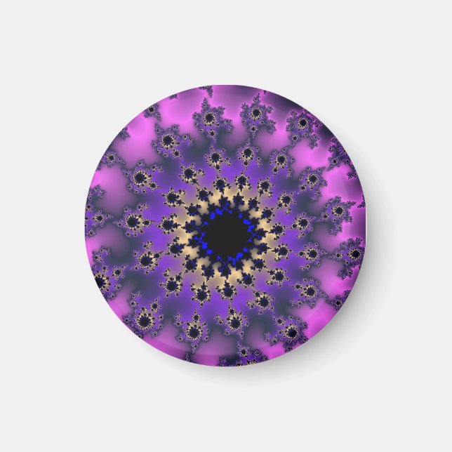 Aimant Oeil mauve métallique (Devant)