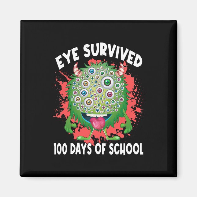 Aimant Oeil Survécu 100 Jours D'École 100 Jours Smarter S (Devant)