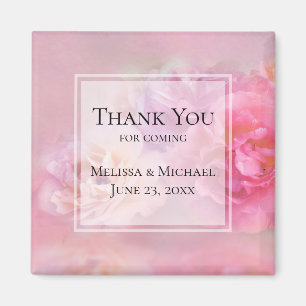 Aimant Oeillets Jolies Roses Merci Photo Élégant