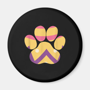 Aimant Oeuf coloré Paw de Pâques Drôle Chien Amoureux de