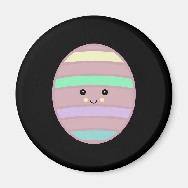 Aimant œuf de Pâques kawaii (Devant)