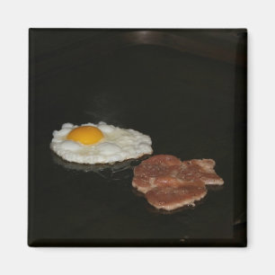 Aimant OEuf frit et hamburger au comptoir de rue, Taipei