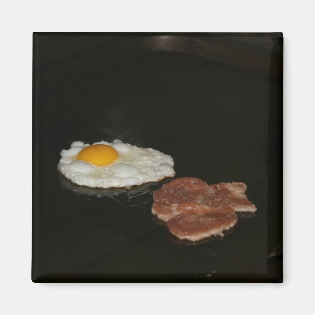 Aimant OEuf frit et hamburger au comptoir de rue, Taipei (Devant)