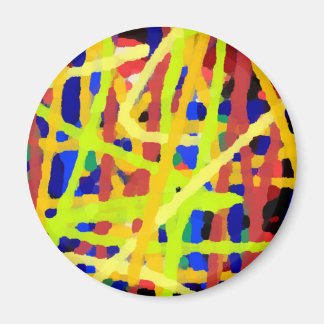 Aimant Oeuvre Abstraite colorée