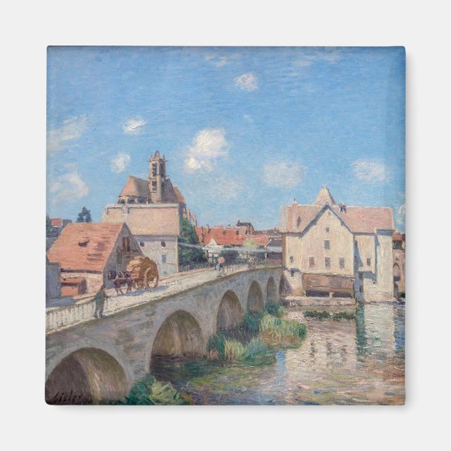 Aimant OEuvre d'Alfred Sisley - Le Pont de Moret (Devant)