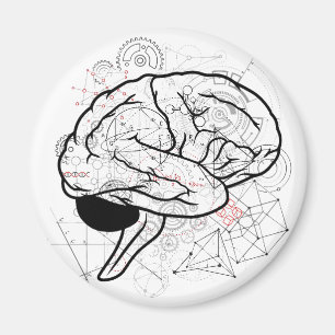 Aimant Œuvre d'art créative sur le thème de la science po