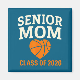 Aimant Œuvre d'art de la classe de maman senior de basket