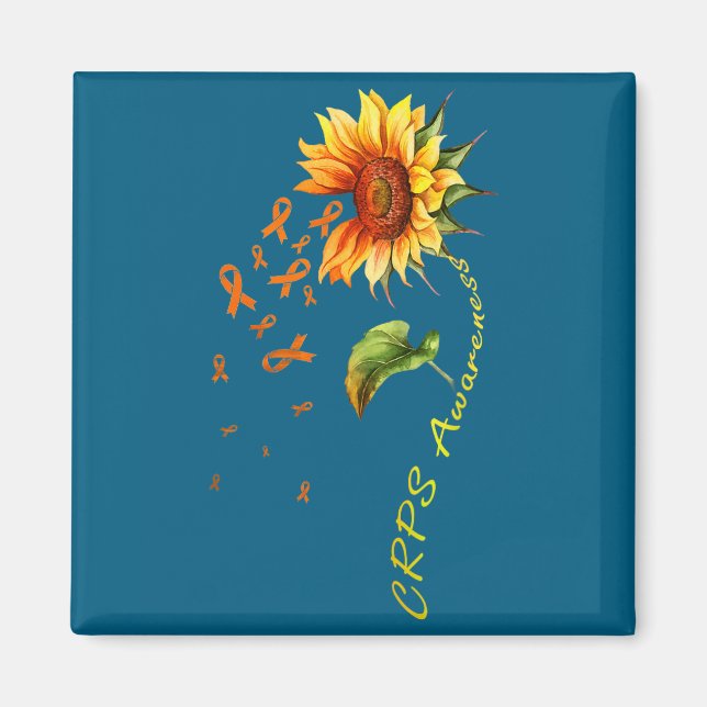 Aimant Œuvre d'art Tournesol Sensibilisation Crps (Devant)