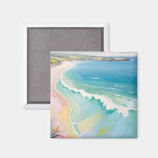 Aimant Œuvre d'art vue de dessus du littoral